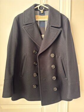 Burberry Pea Coat Navy